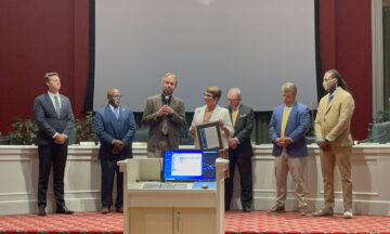 S. James Ellen Professor Detlef Knappe is honored by the Wilmington City Council on June 7, 2022.